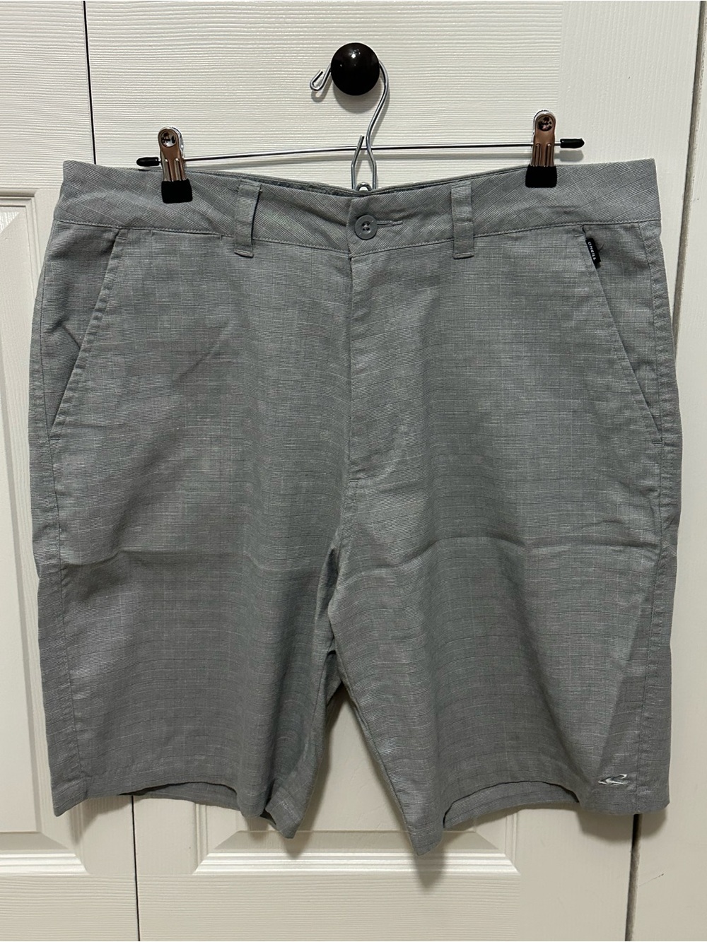 O’Neill Men’s Flat Front Casual‎ Shorts in Gray Pattern Size 36 VGUC